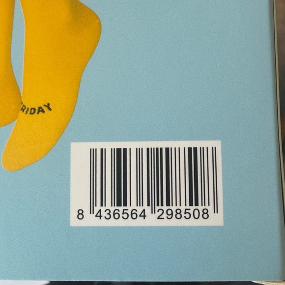 EAT MY SOCKS Monday Friday Smiley Face Sock Set - Yellow & White - Picture 3 of 3